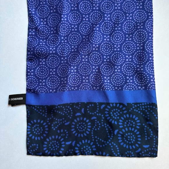 Brochier Soieries- silk scarf- blue - Picture 2 of 5